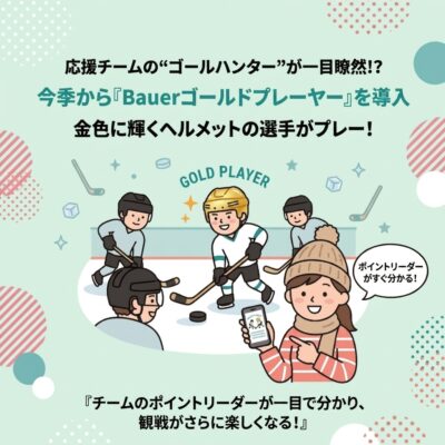 応援チームの“ゴールハンター”が一目瞭然!？ 今季から『Bauerゴールドプレーヤー』を導入